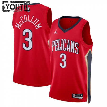 New Orleans Pelicans CJ Mccollum 3 Jordan 2022-23 Statement Edition Punainen Pelipaidat Swingman - Lasten